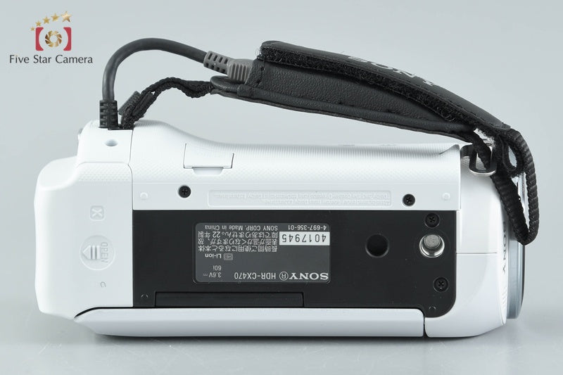 SONY HANDYCAM HDR-CX470 White Digital Camcorder w/ Box [Japanese Language Only]