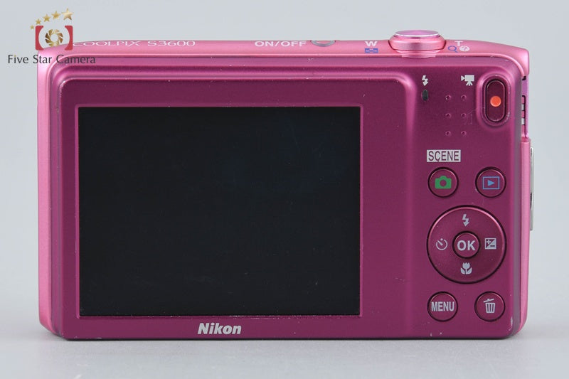 Nikon COOLPIX S3600 Azalea Pink 20.0 MP Digital Camera