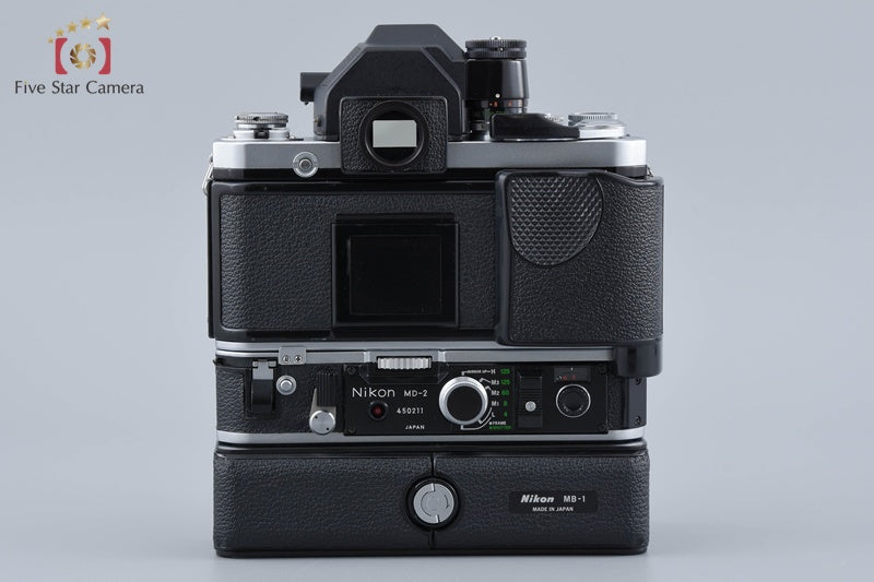 Nikon F2 Photomic S Silver 35mm SLR Film Camera + MD-2 + MB-1 Motor Drive