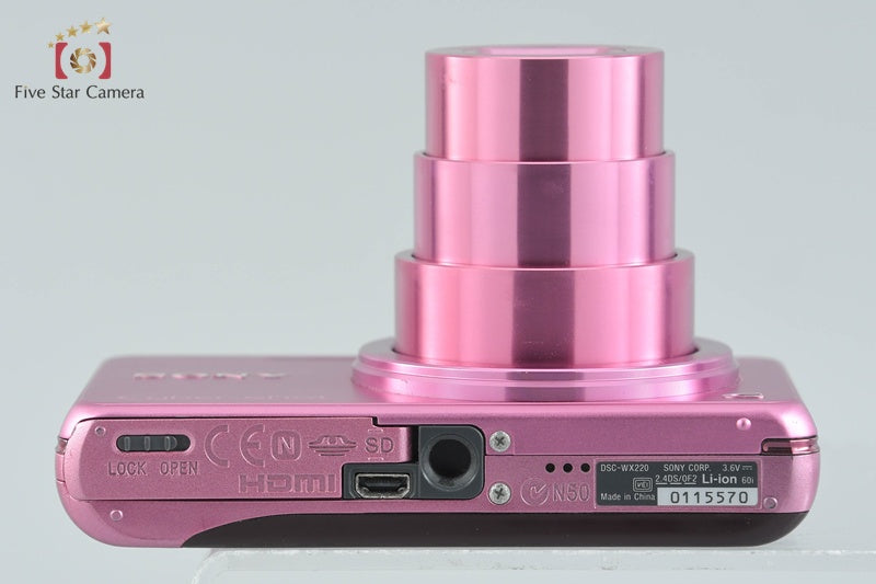 Sony Cyber-Shot DSC-WX220 Pink 18.2 MP Digital Camera [Multiple Languages]