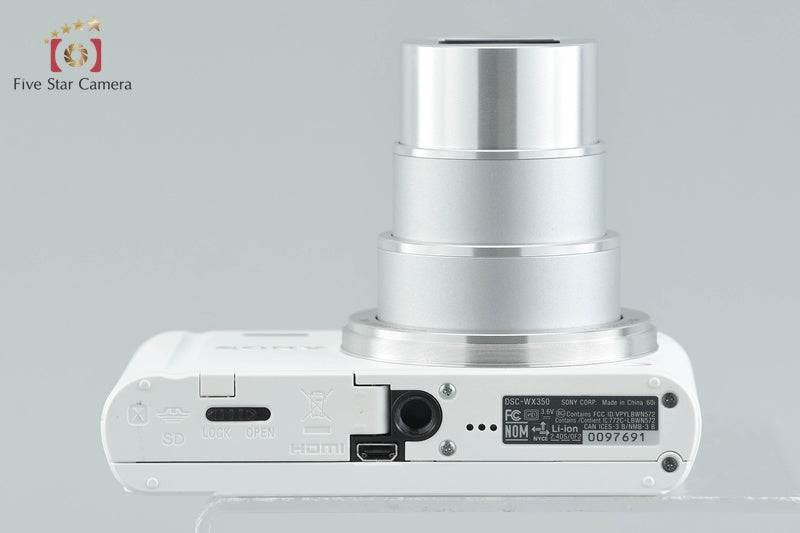 Sony Cyber-Shot DSC-WX350 White 18.2 MP Digital Camera [Multiple Languages]