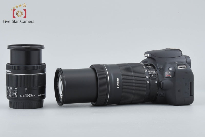 Canon EOS Kiss X9 / Rebel SL2 / 200D Black 24.2 MP DSLR 18-55 55-250 Lenses