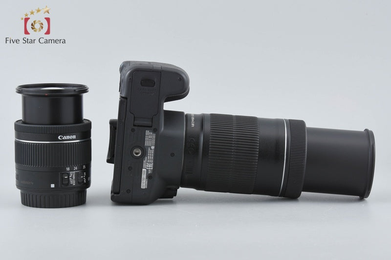 Canon EOS Kiss X9 / Rebel SL2 / 200D Black 24.2 MP DSLR 18-55 55-250 Lenses