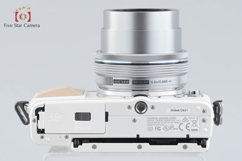 "Shutter count 2,122" Olympus PEN Lite E-PL7 White 16.1 MP 14-42 Lens