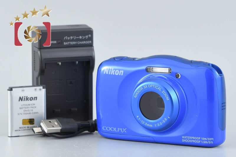 Nikon COOLPIX S33 Blue 13.2 MP Digital Camera