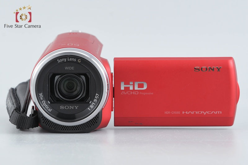 Sony Handycam HDR-CX680 Red Digital HD Video Camera [Multiple Languages]