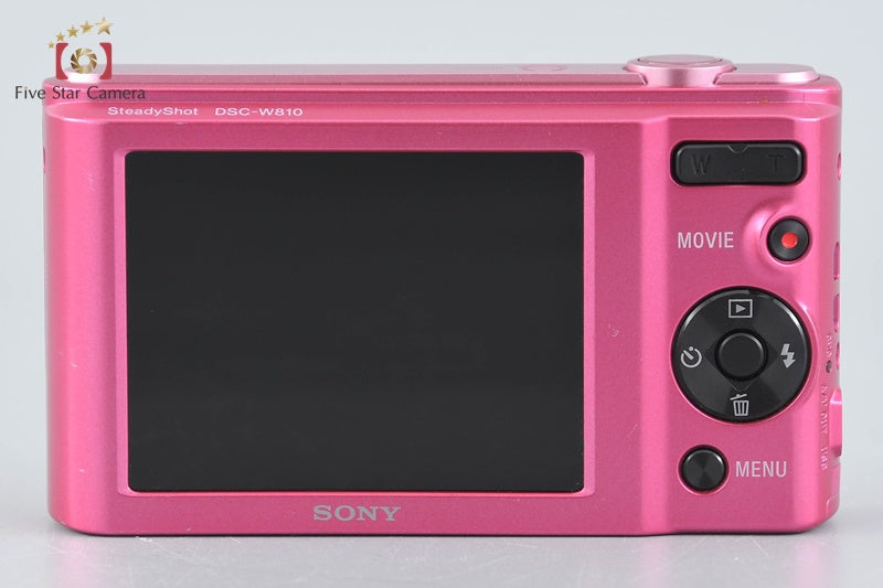 Sony Cyber-Shot DSC-W810 Pink 20.1 MP Digital Camera [Japanese Language Only]