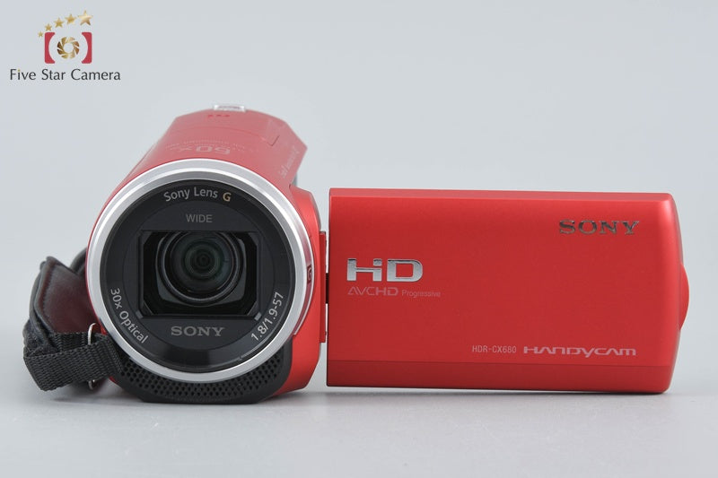 Sony Handycam HDR-CX680 Red Digital HD Video Camera [Multiple Languages]
