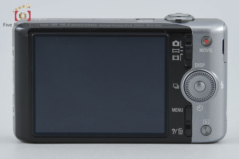 SONY Cyber-shot DSC-WX100 Silver 18.2 MP Digital Camera [Multiple Languages]