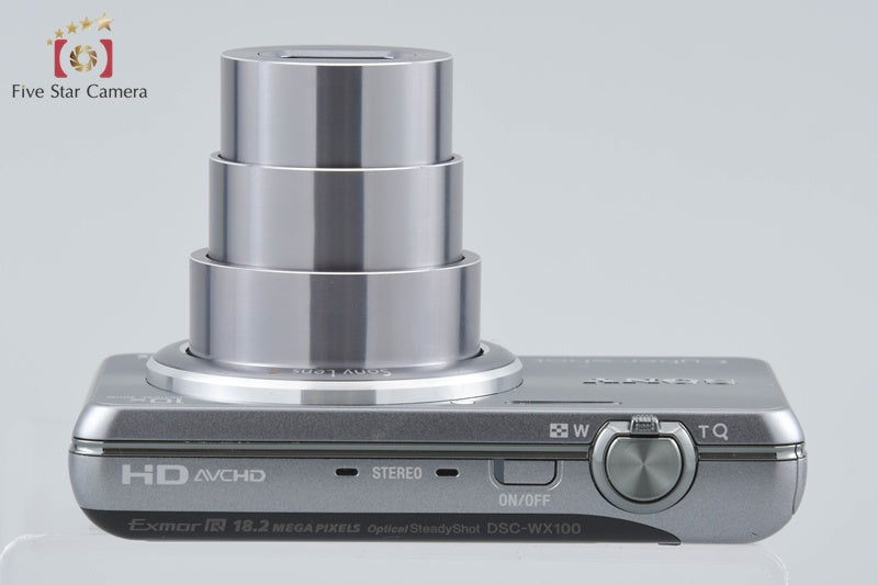 SONY Cyber-shot DSC-WX100 Silver 18.2 MP Digital Camera [Multiple Languages]
