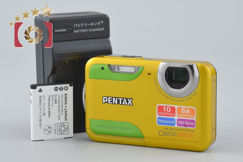 PENTAX Optio WS80 Yellow 10.0 MP Digital Camera