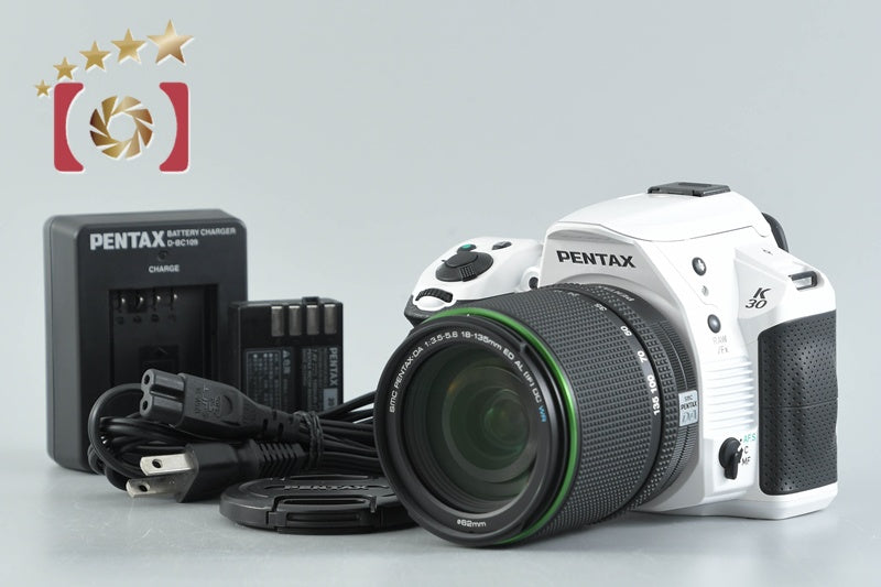 PENTAX K-30 White 16.3 MP DSLR Camera 18-135 Lens