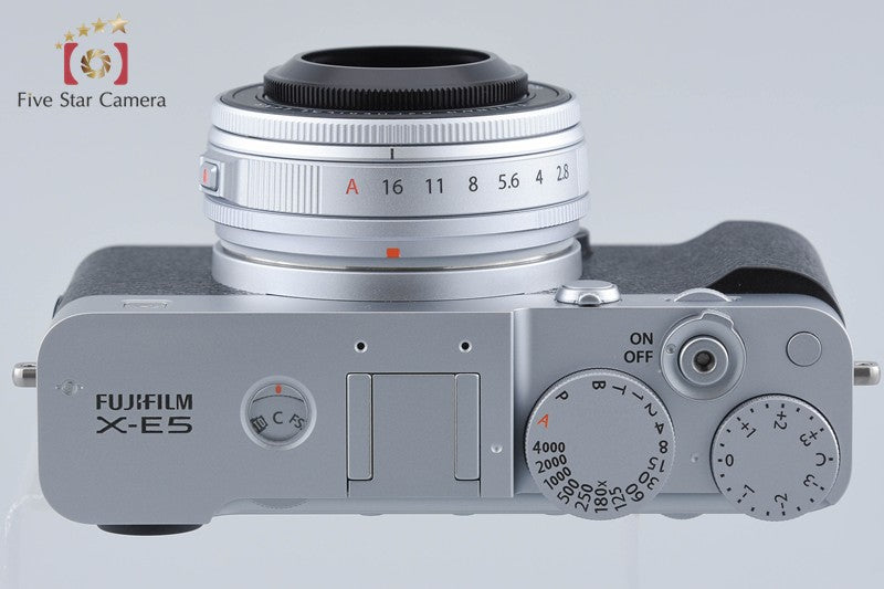 Fujifilm X-E5 Silver 40.2 MP Digital Mirrorless Camera XF 23mm R WR Lens w/ Box