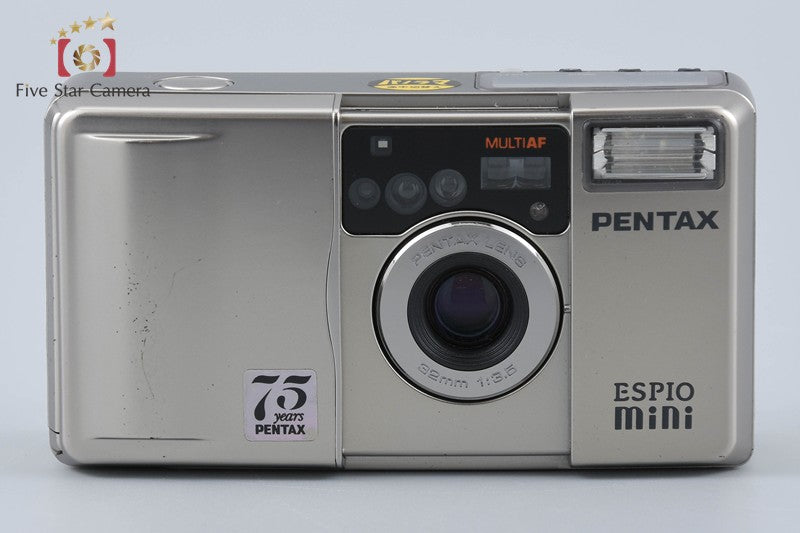 Pentax ESPIO Mini Silver 75th Anniversary 35mm Point & Shoot Film Camera