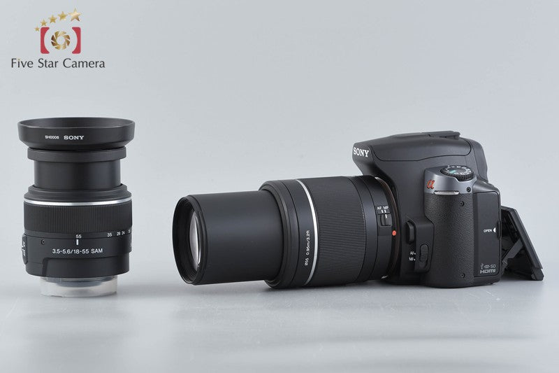 SONY α380 DSLR-A380 14.2 MP 18-55 55-200 Lenses [Japanese Language Only]
