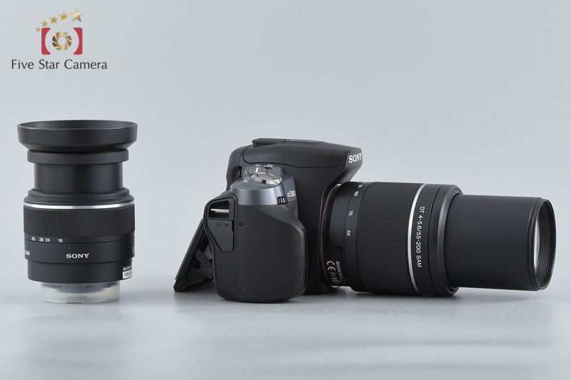 SONY α380 DSLR-A380 14.2 MP 18-55 55-200 Lenses [Japanese Language Only]