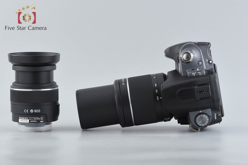 SONY α380 DSLR-A380 14.2 MP 18-55 55-200 Lenses [Japanese Language Only]