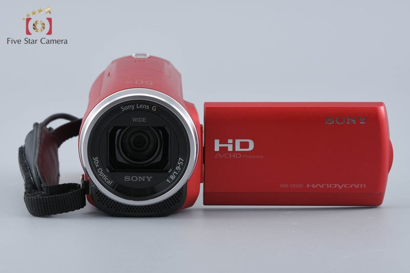 Sony Handycam HDR-CX680 Red Digital HD Video Camera [Multiple Languages]