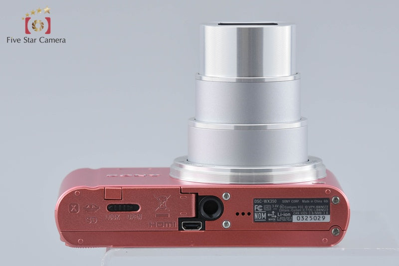 Sony Cyber-Shot DSC-WX350 Pink 18.2 MP Digital Camera [Multiple Languages]