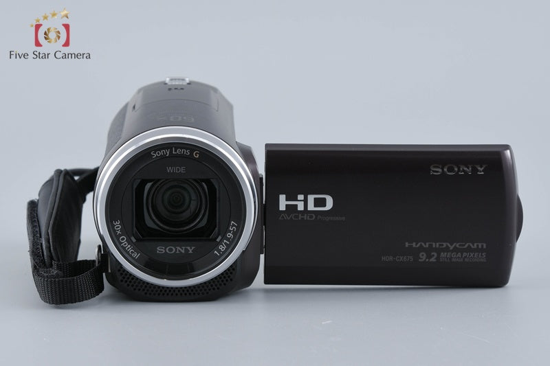 SONY HANDYCAM HDR-CX675 Bordeaux Brown Digital HD Camcorder [Multiple Languages]