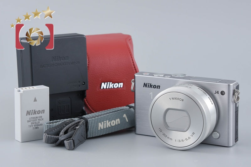 "Shutter count 314" Nikon 1 J4 Silver 18.4 MP Digital Camera 10-30 Lens