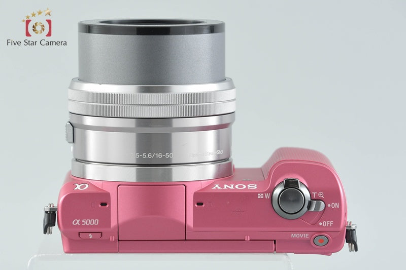 Sony Alpha α5000 ILCE-5000L Pink 20.1 MP 16-50 Lens [Multiple Languages]