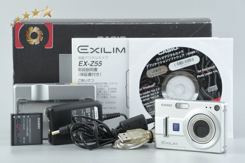 Casio EXILIM EX-Z55 Silver 5.0 MP Digital Camera w/ Box