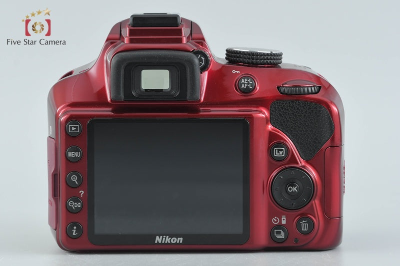 "Shutter count 5,638" Nikon D3400 Red 24.2 MP DSLR Camera Body