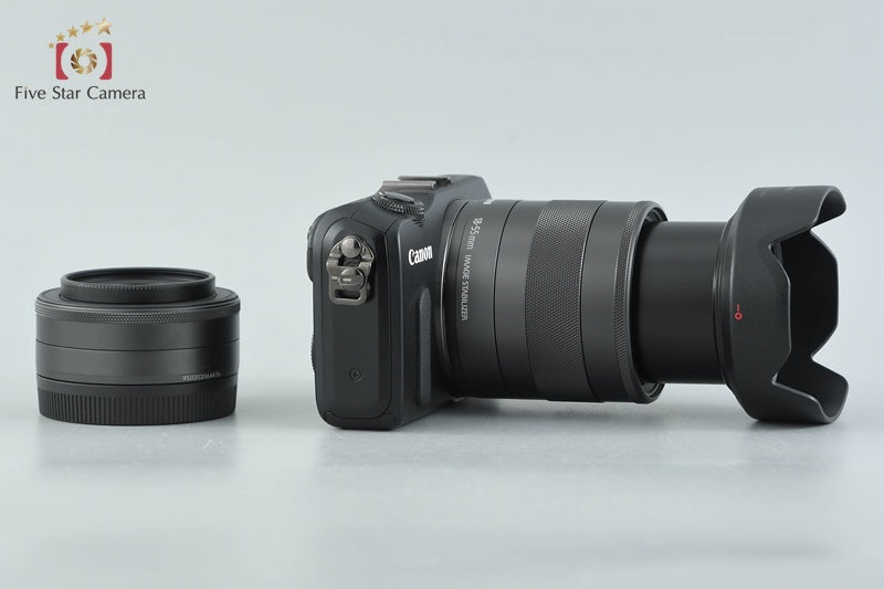 Canon EOS M Black 18.0 MP Mirrorless Camera 18-55 22 Lenses
