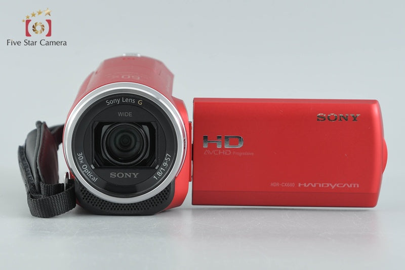 Sony Handycam HDR-CX680 Red Digital HD Video Camera [Multiple Languages]