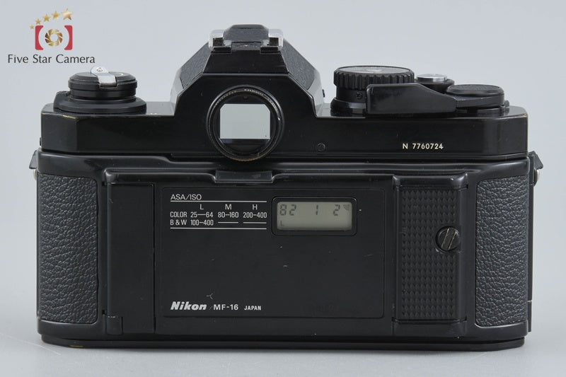 Nikon New FM2 FM2N Black Later Model + Ai NIKKOR 50mm f/2 w/ MF-16 Data Back