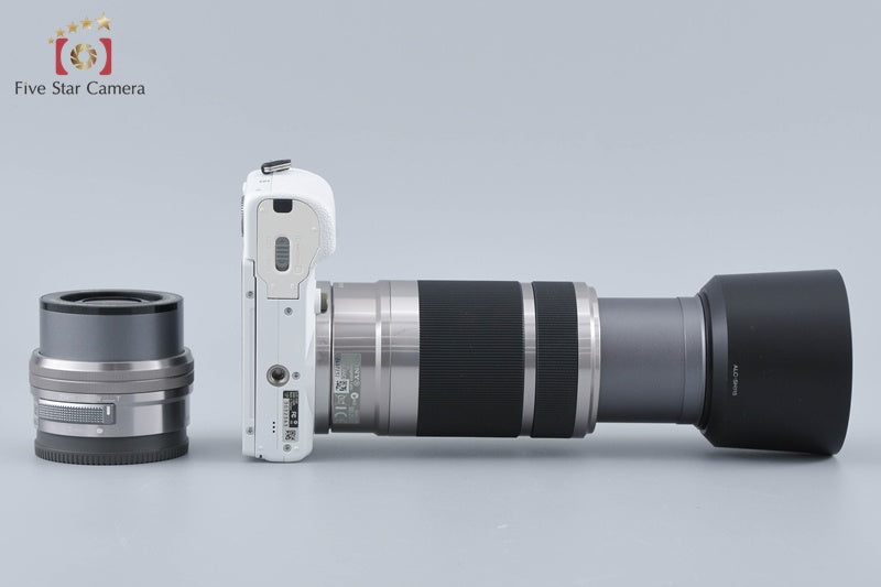 Sony α5100 ILCE-5100 White 24.3 MP 16-50 55-210 Lenses [Multiple Languages]