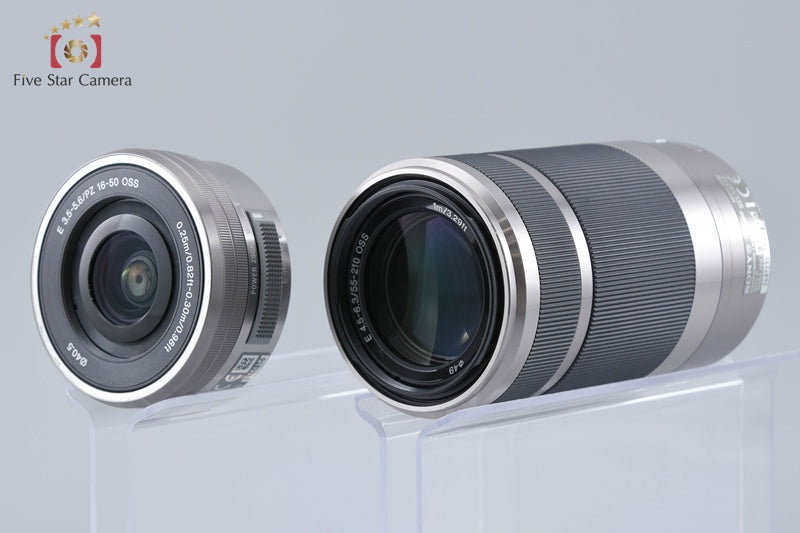 Sony α5100 ILCE-5100 White 24.3 MP 16-50 55-210 Lenses [Multiple Languages]