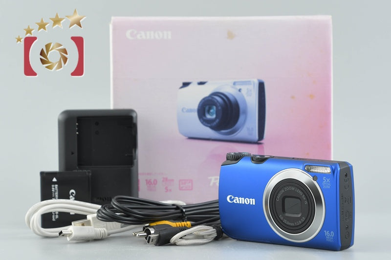 Canon PowerShot A3300 IS Blue 16.0 MP Digital Camera w/ Box