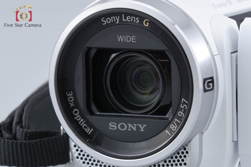 SONY HANDYCAM HDR-CX675 White Digital HD Video Camera [Multiple Languages]