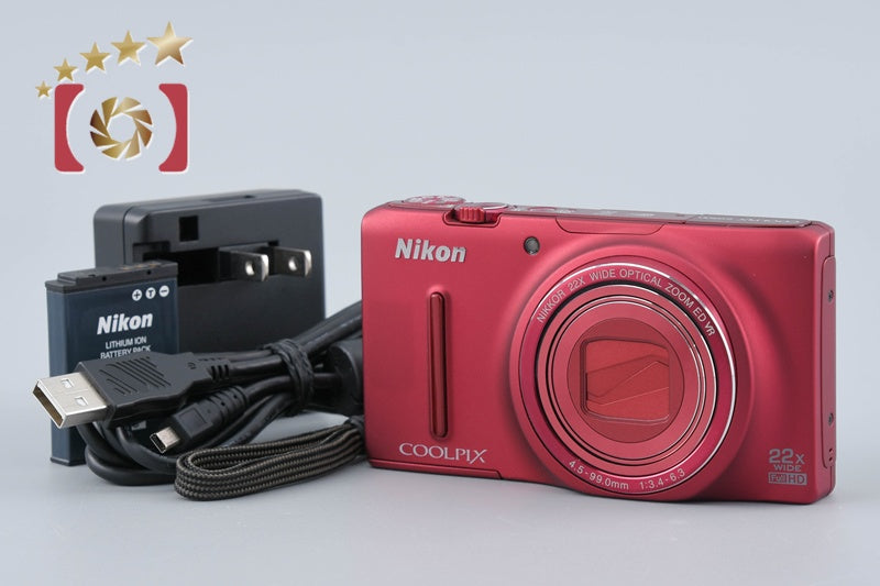 Nikon COOLPIX S9500 Velvet Red 18.1 MP Digital Camera