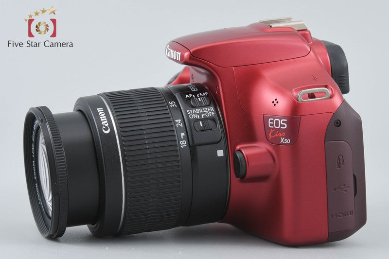 "Count 814" Canon EOS Kiss X50 / Rebel T3 / 1100D Red 12.2 MP 18-55 Lens