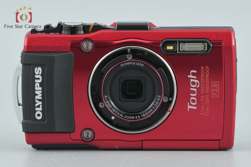 "Shutter count 1,085" Olympus STYLUS TG-4 Tough Red 16.0 MP Digital Camera