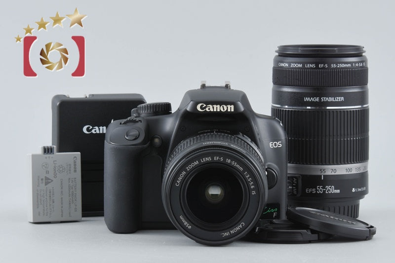 "Count 3,533" Canon EOS Kiss F / Rebel XS / 1000D 10.1 MP 18-55 55-250 Lenses