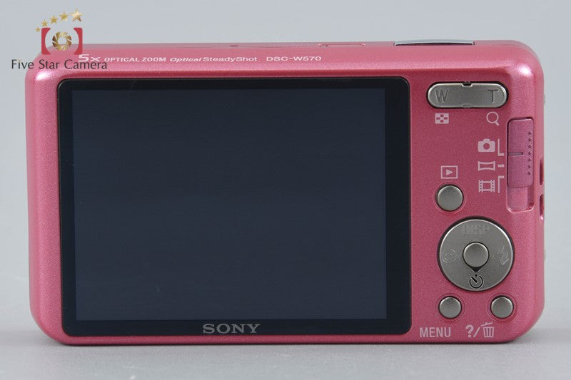 Sony Cyber-Shot DSC-W570 Pink 16.1 MP Digital Camera [Japanese Language Only]