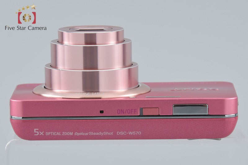 Sony Cyber-Shot DSC-W570 Pink 16.1 MP Digital Camera [Japanese Language Only]