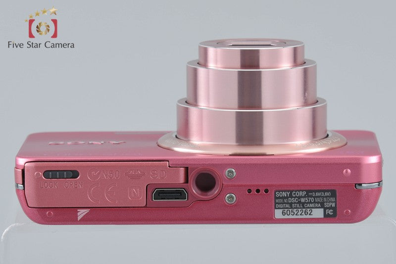 Sony Cyber-Shot DSC-W570 Pink 16.1 MP Digital Camera [Japanese Language Only]