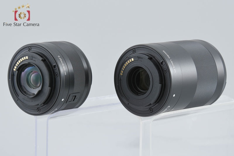 "Shutter count 1,000" Canon EOS M6 Mark II Silver 32.5 MP 15-45 55-200 Lenses