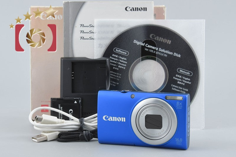 Canon PowerShot A4000 IS Blue 16.0 MP Digital Camera w/ Box