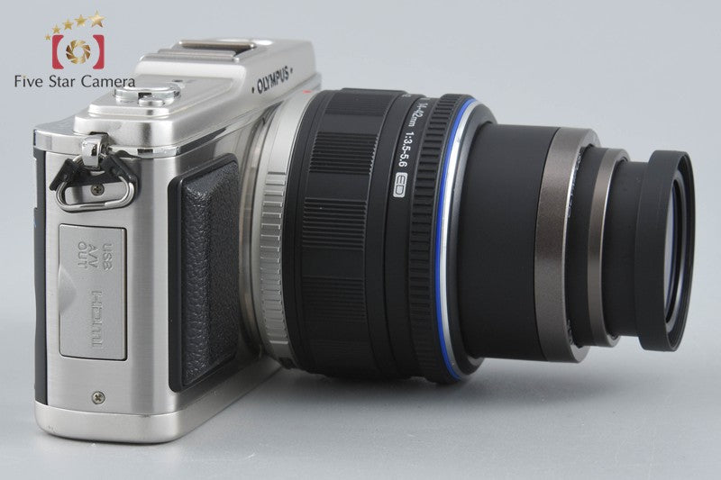 "Shutter count 4,999" Olympus PEN E-P1 Silver 12.3 MP Digital Camera 14-42 Lens