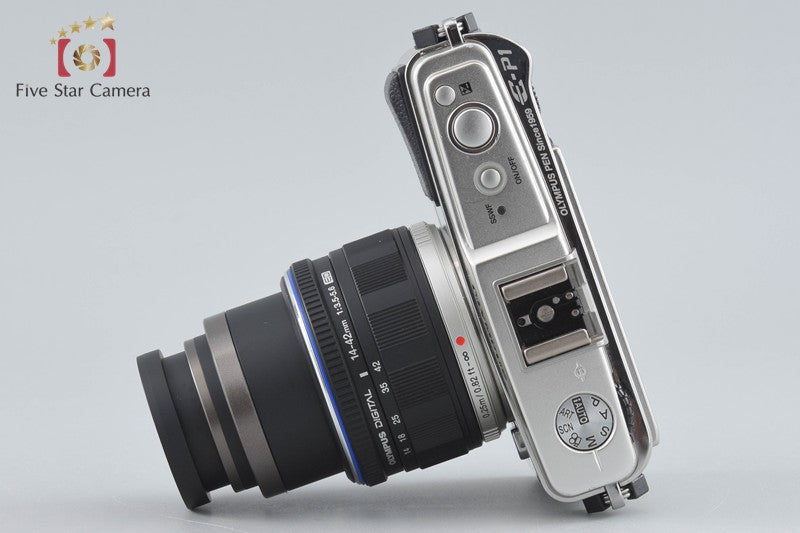"Shutter count 4,999" Olympus PEN E-P1 Silver 12.3 MP Digital Camera 14-42 Lens