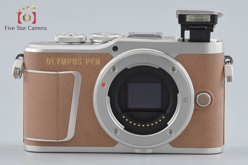 "Count 587" Olympus E-PL9 Brown 16.1 MP Mirrorless Camera 14-42 Lens