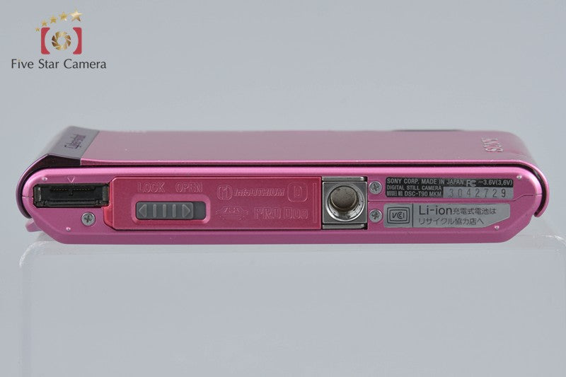 Sony Cyber-Shot DSC-T90 Pink 12.1 MP Digital Camera [Japanese Language Only]