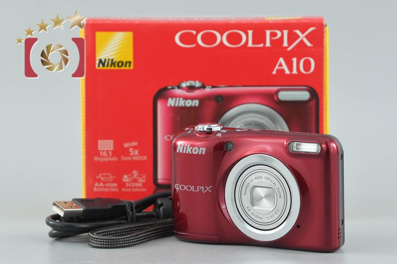 Nikon COOLPIX A10 Red 16.2 MP Digital Camera w/ Box