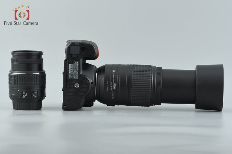 "Shutter count 5,761" Nikon D5500 Black 24.2 MP DSLR 18-55 55-300 Lenses